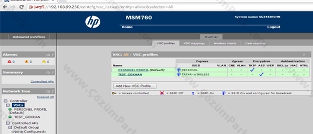 Hp access control настройка