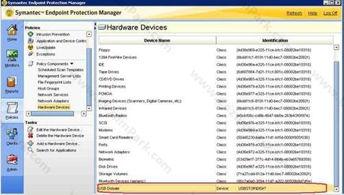 symantec endpoint protection disable usb