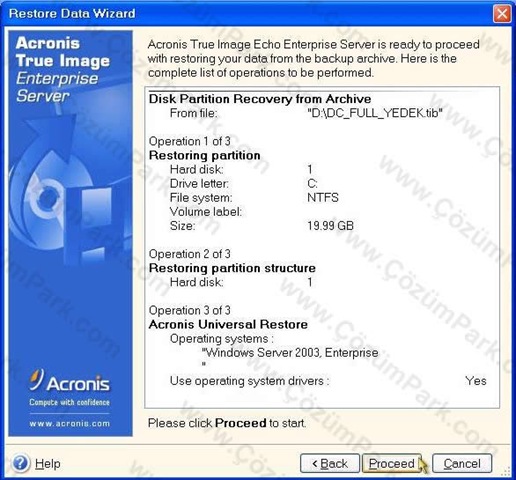 Acronis universal restore