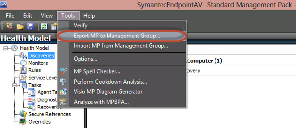 symantec endpoint protection management pack scom 2012