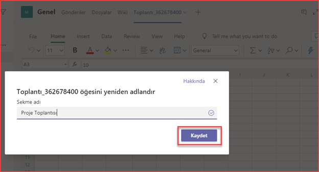 Microsoft teams isim değiştirme