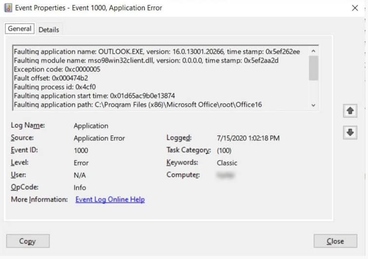 Microsoft Outlook'da Dünya Genelinde “0xc0000005” Uygulama Başlatma Hatası  Görülüyor - ÇözümPark