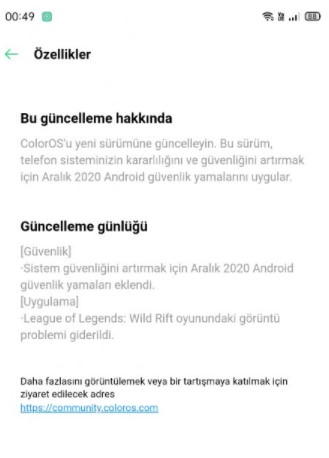 oppo wild rift ve aralık 2020 yaması