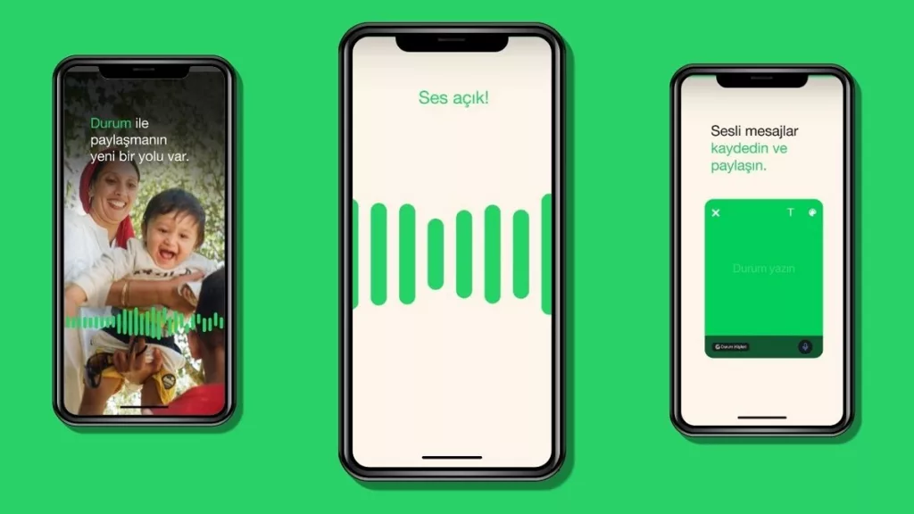 WhatsApp Sesli Durum Özelliği