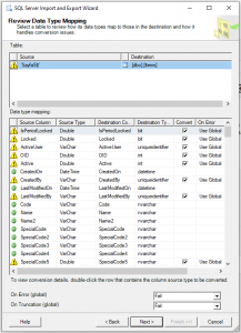 SQL AktarmaHata1