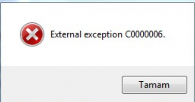 external exception