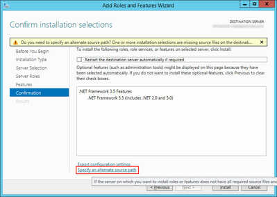 NET Framework 3 5 Specify an alternate source path