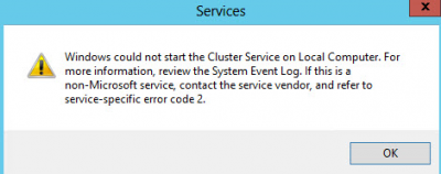 cluster error