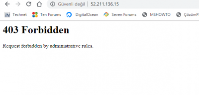 Sayfa Görüntülenmiyor ip